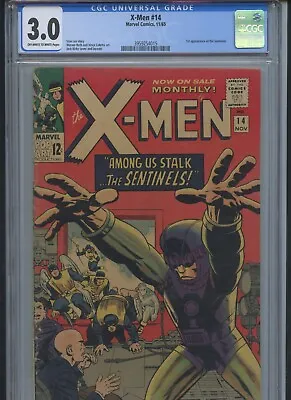 $300 • Buy X-Men Vol 1 #14 1965 CGC 3.0 (1st App Of Sentinels)