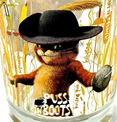 PUSS IN BOOTS Vintage Mcdonalds Collectible 2010 Glass. BRAND NEW • $15.90