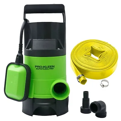 £99.99 • Buy Submersible Water Pump Electric Dirty Clean Flood 750W With 25m Heavy Duty Hose