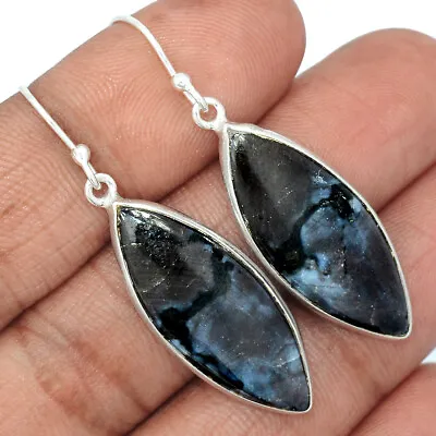 Natural Mystic Merlinite Crystal 925 Sterling Silver Earrings Jewelry CE14831 • $14.99