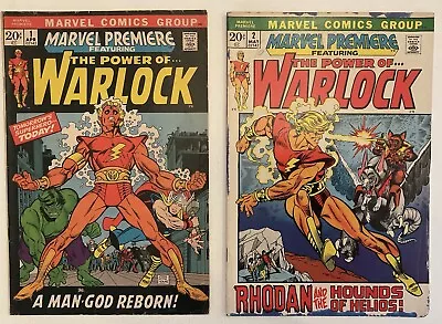 Marvel Premiere #1 & 2 ~ 1st App & Origin Of Adam Warlock ~ 1972  Marvel ~ Vg+ • $57.50