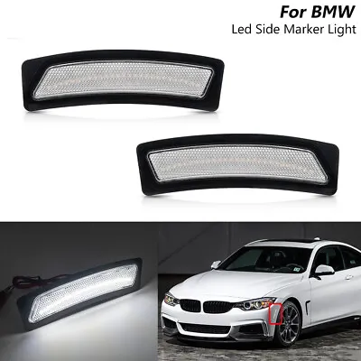 2x LED White Side Marker Reflector Light For 2012- BMW F30 M Sport F32 F36 • $26.99