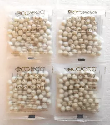 4 Packs X ECOEGG Laundery Egg Mineral REFILL Pellets ~FRAGRANCE FREE~ 200 Washes • £11.90