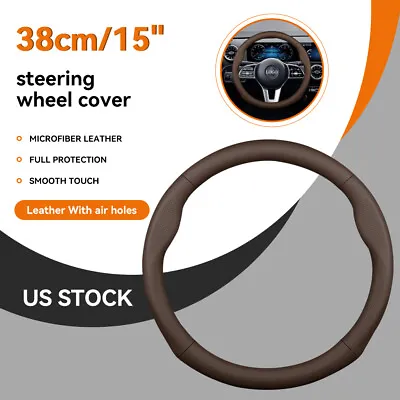 15  Steering Wheel Cover PU Leather For Ford F150 F250 F350 Super Duty Universal • $28.89