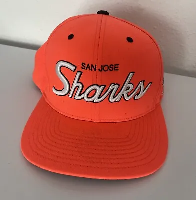 Mitchell & Ness Vintage Script Snapback San Jose Sharks Orange Snapback Used • $19.99