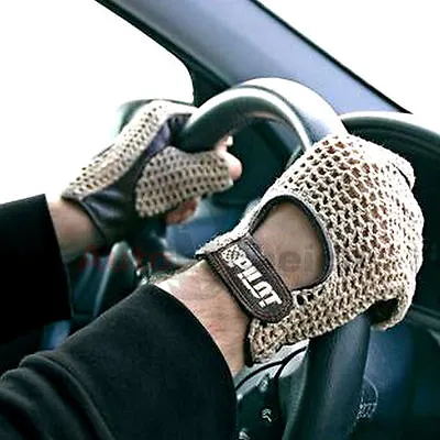 Car Drivers Gloves Car Driver Gloves Retro Vintage Lamb Leather Braun • $18.73