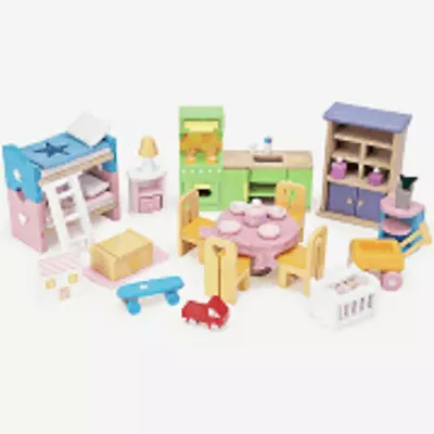 Wooden Furniture For Child's Dolls House  Starter Set  Le Toy Van Reduced • £39.99