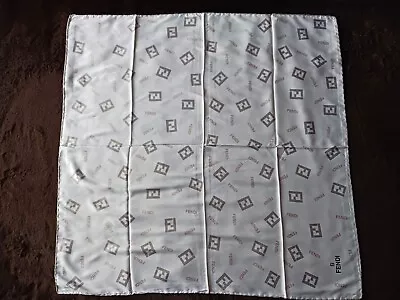 New FENDI White FF Monogram Scarf / Wrap • $24.99