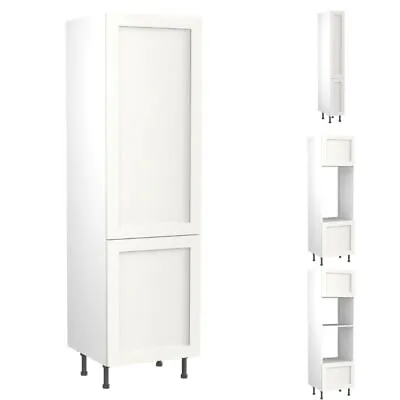 Kitchen Kit Cabinets Shaker Tall Units Matt White Door & Soft Close Hinges • £223.65