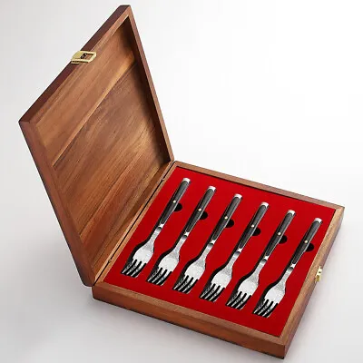 6pcs Fork Set Utility Table Dinner Cutlery Damascus Steel Kitchenware Meat Tool • $269.93