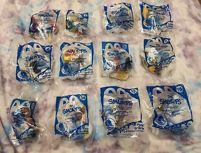 Peyo McDonalds Smurfs Figures Happy Meal Toys 2011 Lot Of 13 NEW • $19.95