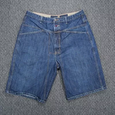 Marithe Francois Girbaud Shorts Mens 36 Blue Loose Baggy Streetwear Y2K Jorts • $41.80