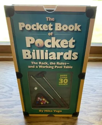 The Pocket Book Of Pocket Billiards W/ Mini Working Pool Table - Over 30 Games • $5