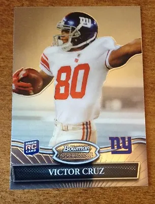 2010 Bowman Sterling #21 Victor Cruz New York Giants Rookie Football Card 0x5 • $12