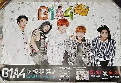 B1A4 SUPER HITS 2 2013 Taiwan Promo Poster • $23.88