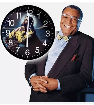 The Prayer Clock 10″ Black With 12 Scripture Passages Featuring JAMES EARL JONES • $37.97