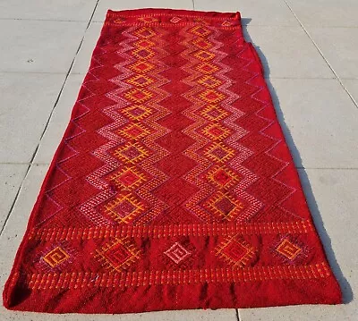 Hand Knotted Vintage Afgan Balouchi Wool Kilim Kilim Area Rug 3.0 X 1.4 Ft • $29.99