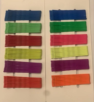 £2.50 • Buy 48 Hair Grips | Multi Bobby Pins Waved 6cm Styling Clips Slides Rainbow School