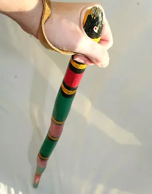 Vintage Snake Cane Colorful Sturdy Wood Walking Stick Nature Animal Serpent • $48