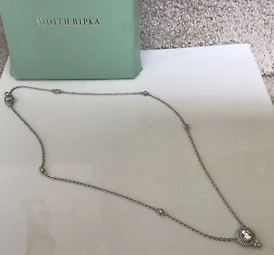Judith Ripka Sterling 1.20ct Diamonique Single Dew Drop 18  To 20  Necklace • $140