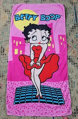  Betty Boop Pink Beach Pool Towel Marylin Monroe 53 X27   2004 • $18.39
