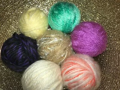 ODD86 - 100g  Small Wool Yarn Oddments Great For Crafts Crochet Etc • £6.49