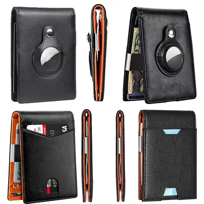 Slim Mens Wallet With Money Clip Leather RFID Blocking Bifold Credit Card Holder • $11.79