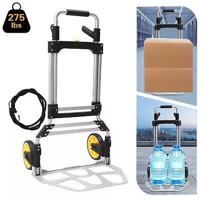 Industrial Folding Hand Truck Dolly Cart Foldable Moving Cart With Wheels 275lbs • $50.20