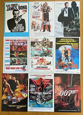 A Set Of 25 James Bond 007 Movie Posters Reproduced As Quality Postcards • £18.99