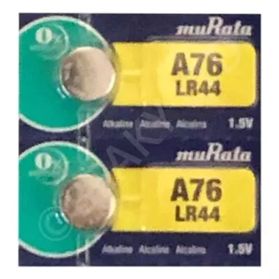 LR44  AG13  A76  V13GA | MuRata Was Sony Brand| Alkaline Battery | 1.5v | 2-Pack • £2.49