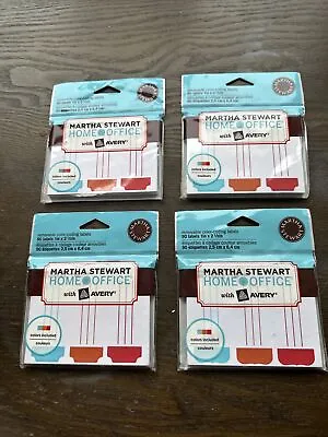 4X Martha Stewart Home Office Removable Color Coding Labels Pad Pack Of 90 • $20