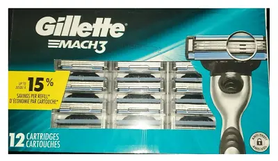 Mens Gillette MACH3 Refills Razor Blades - 12 Cartridges BLISTER • $19.70