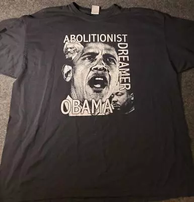 Obama Martin Luther King Jr. Shirt Adult XL MLK Dreamer Abolitionist Black H6 • $14.99