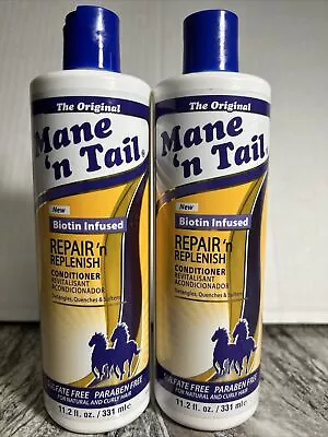 Mane n Tail Sulfate Free Repair Replenish Gentle Cleaning System 11.2 Oz 2 Pc • $23