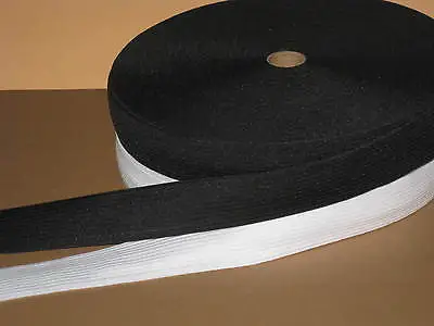 Black/White High Quality Soft&Thin Flat ElasticSize1 /25mm2 /50mm3 /75mm Wide • £2.49