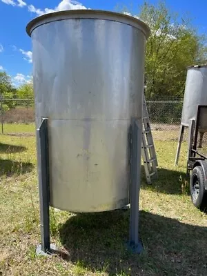 600 Gallon 316L Stainless Steel Mix Tank Cone Bottom  Closed Top W Hinged Lid • $6500