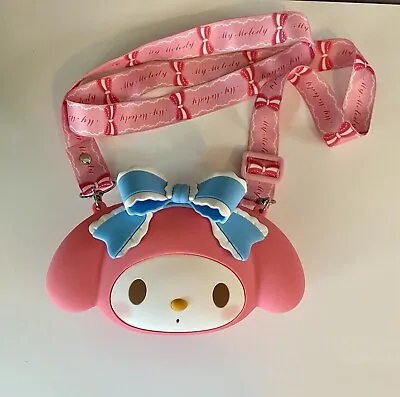My Melody Hello Kitty Crossbody Soft Coin Card Silicone Shoulder Bag Sanrio 2022 • $10