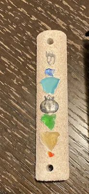 Mezuzah Case - Dead Sea Stone - Mario Pomerantz Israeli Artist - Unique Item • $8.36