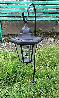 Solar Memorial Lantern Grave Light Mum Dad Brother Sister Nanna With Crook • £22.99