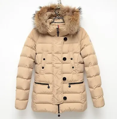 Women's Moncler Gene Fur Trim Down Puffer Hooded Jacket Parka Size 1~S • $475