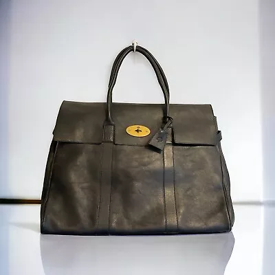 Mulberry Baysswater Black Leather Piccadilly Travel Bag. Giant English Tote Bag • $450