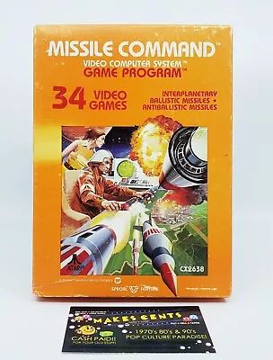 NEW SEALED Atari 2600 Missile Command 1980 CX2638 34 Games In 1 - NICE! • $39.98