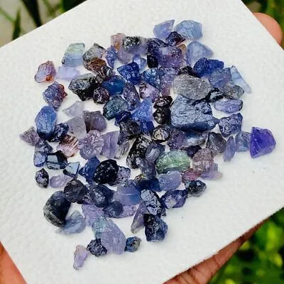 150.00 Ct NATURAL +++AAA UNTREATED BLUE TANZANITE ROUGH LOT FOR JEWELLERY MAKING • £21.58