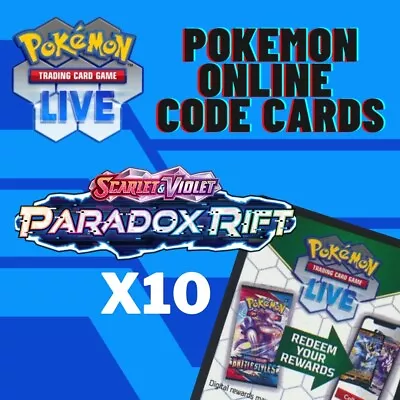 Pokemon TCG Live Online Code Card Bundles Of 10 Paradox Rift SENT ONLINE • $1