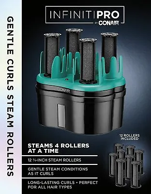 CONAIR Gentle Curls Steam Rollers 3/4-inch Hot Rollers 13 Piece Set • $29.89