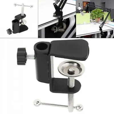 Flexible Table LED Lamp Swing Arm Mount Clamp Holder Bracket Mic Stand Clip Tool • £7.39