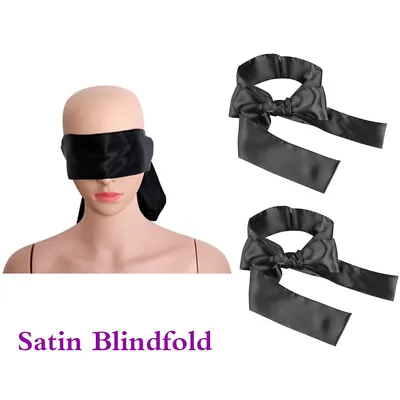 $9.99 • Buy 2 Piece Soft-Band Blindfold-Eye-Satin-Mask-Sex-Couple-Games-Cosplay Cover 903