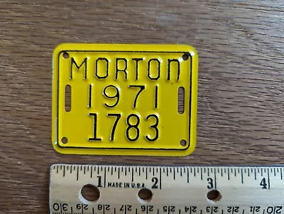 Vintage Morton Illinois Bike Bicycle Mini License Plate Number 1783 • $3.99