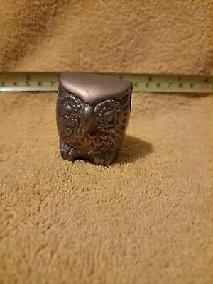 Vintage Brass Owl Paperweight Bird Decor  In Mid Century Modern • $9.95