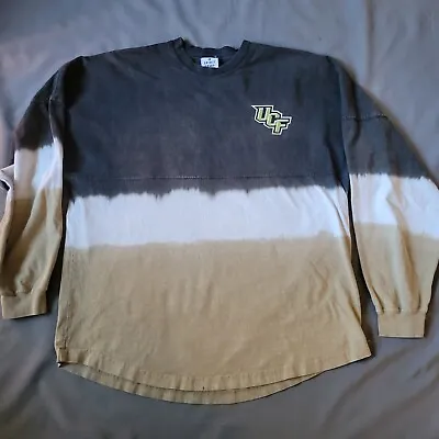 UCF Knights Spirit Jersey Tshirt Medium Long Sleeve Dip Dyed Hombre Multicolor • $12.97